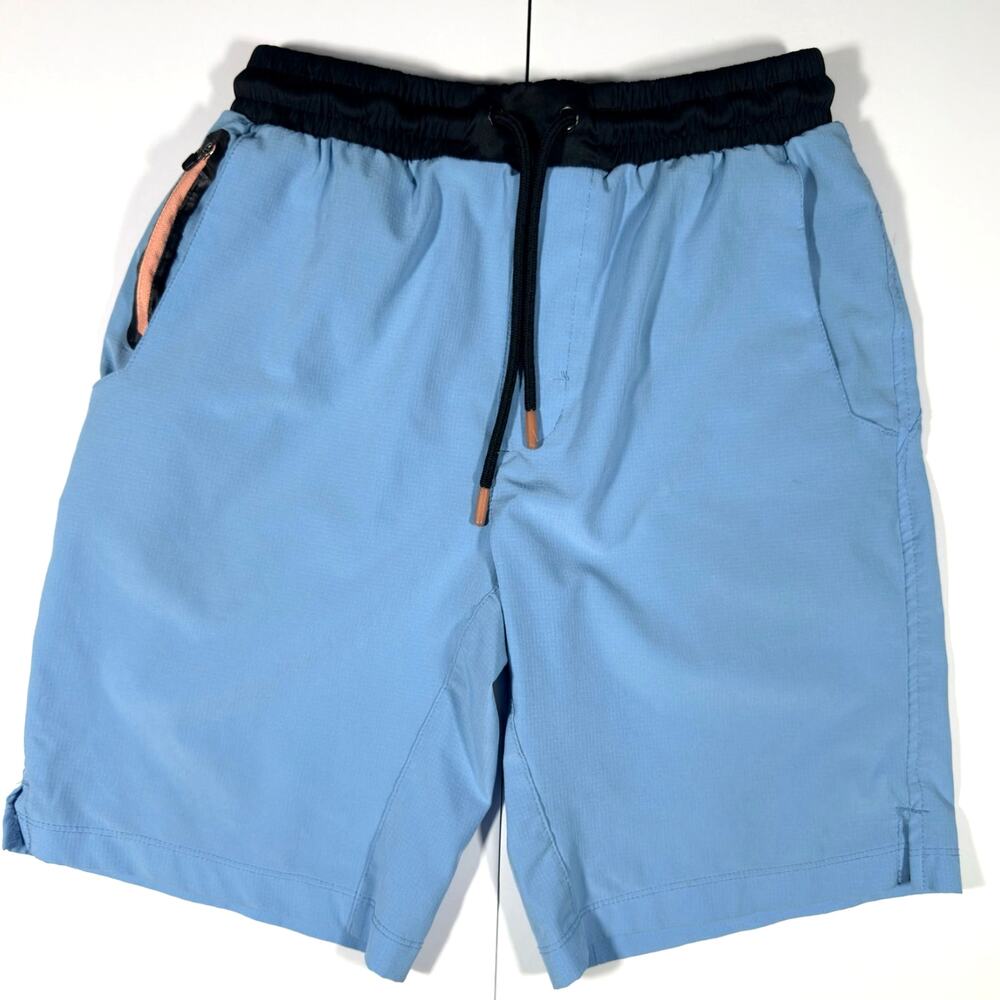 Avalanche Mens Woven Activewear Blue Shorts 7" Inseam Gym Hiking Size Small